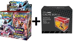 MINT Pokemon XY8 Breakthrough Box PLUS Acrylic Ultra Pro Cache Box 2.0 Protector